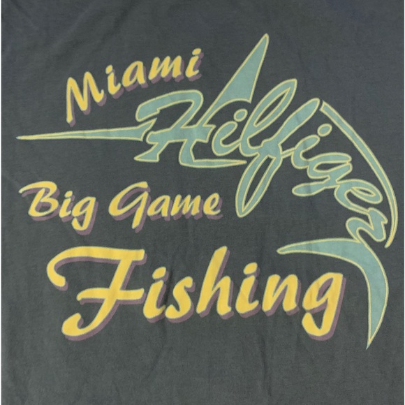 Tommy Hilfiger Large Blue Graphic T-Shirt - Picture 3 of 5